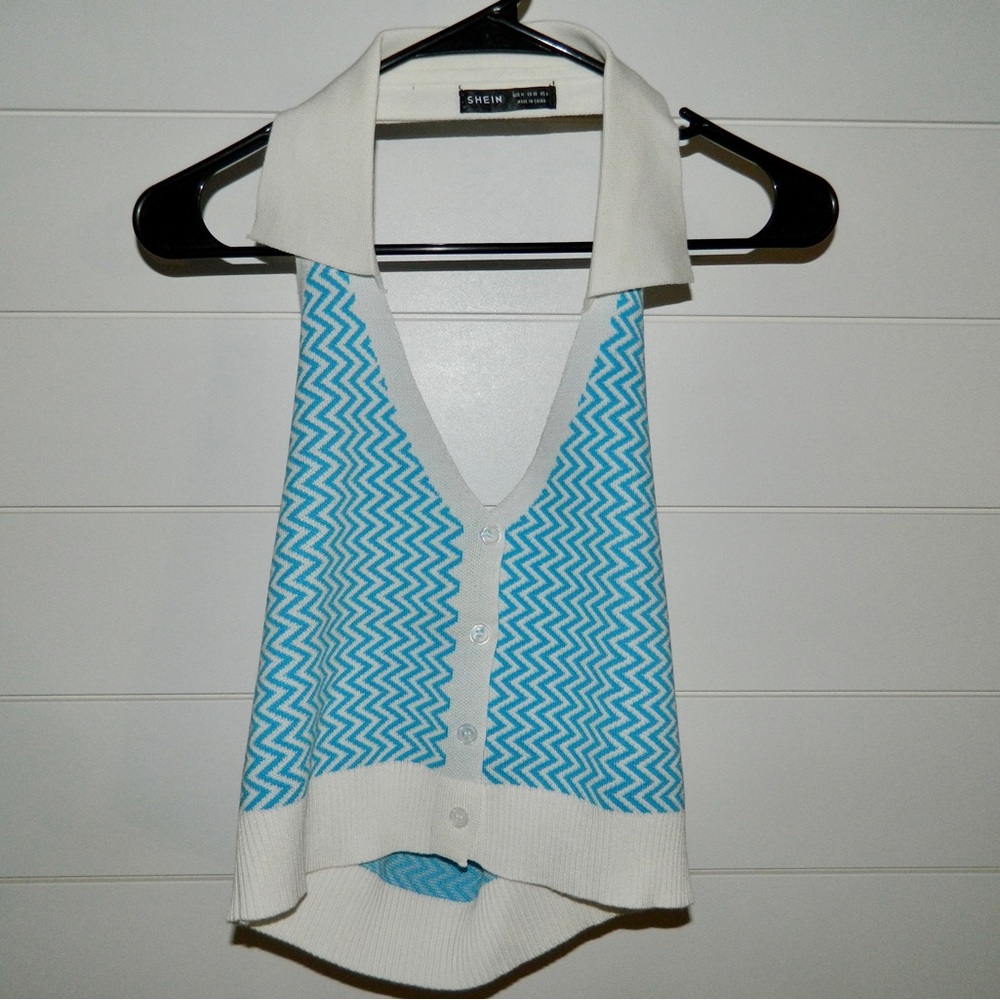 Blue Sweater Vest Polo